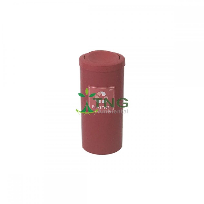 Lixeira 25 litros em plástico com tampa flip-top