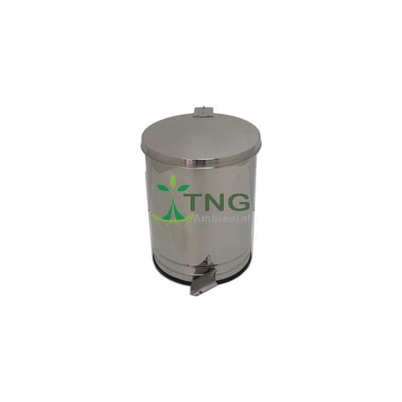 Lixeira 15 litros em aço inox com pedal