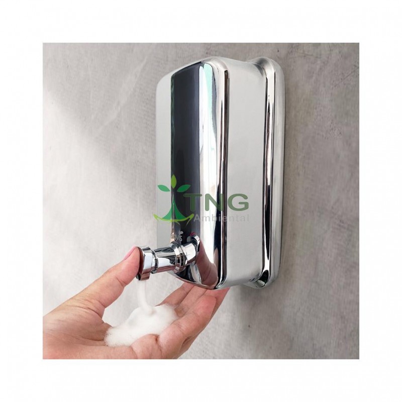Saboneteira em aço inox 304 para sabonete em espuma 1.000 ml
