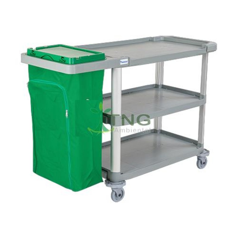 Carro triplex sem fechamento com 1 bolsa