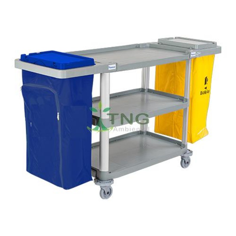 Carro triplex sem fechamento com 2 bolsas