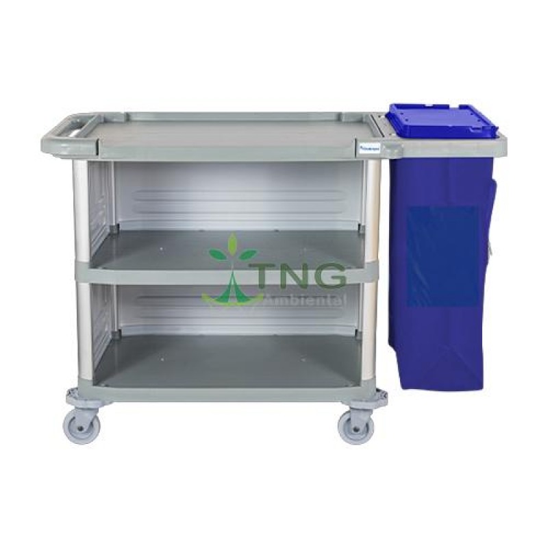 Carro triplex com fechamento lateral e 1 bolsa