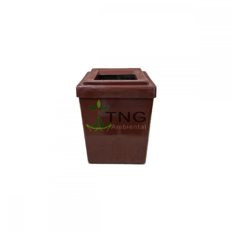 Lixeira 27 litros em fiberglass com aro