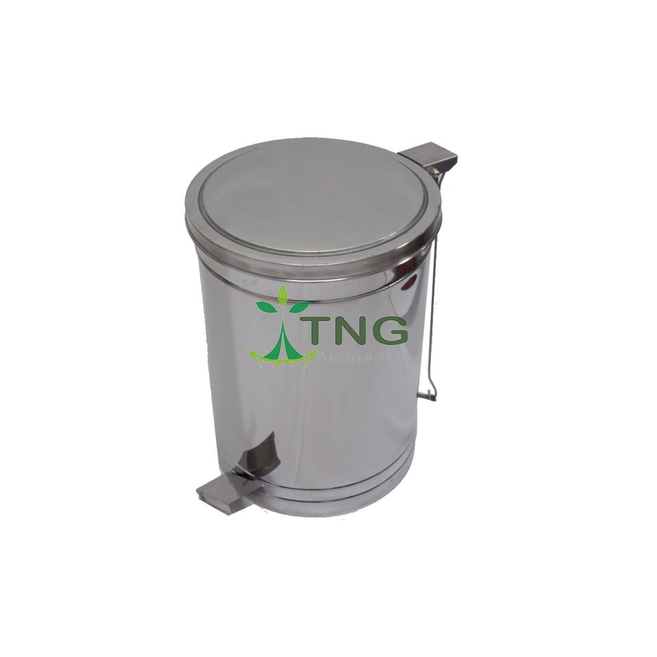 Lixeira 60 litros em aço inox com pedal - TNG Ambiental