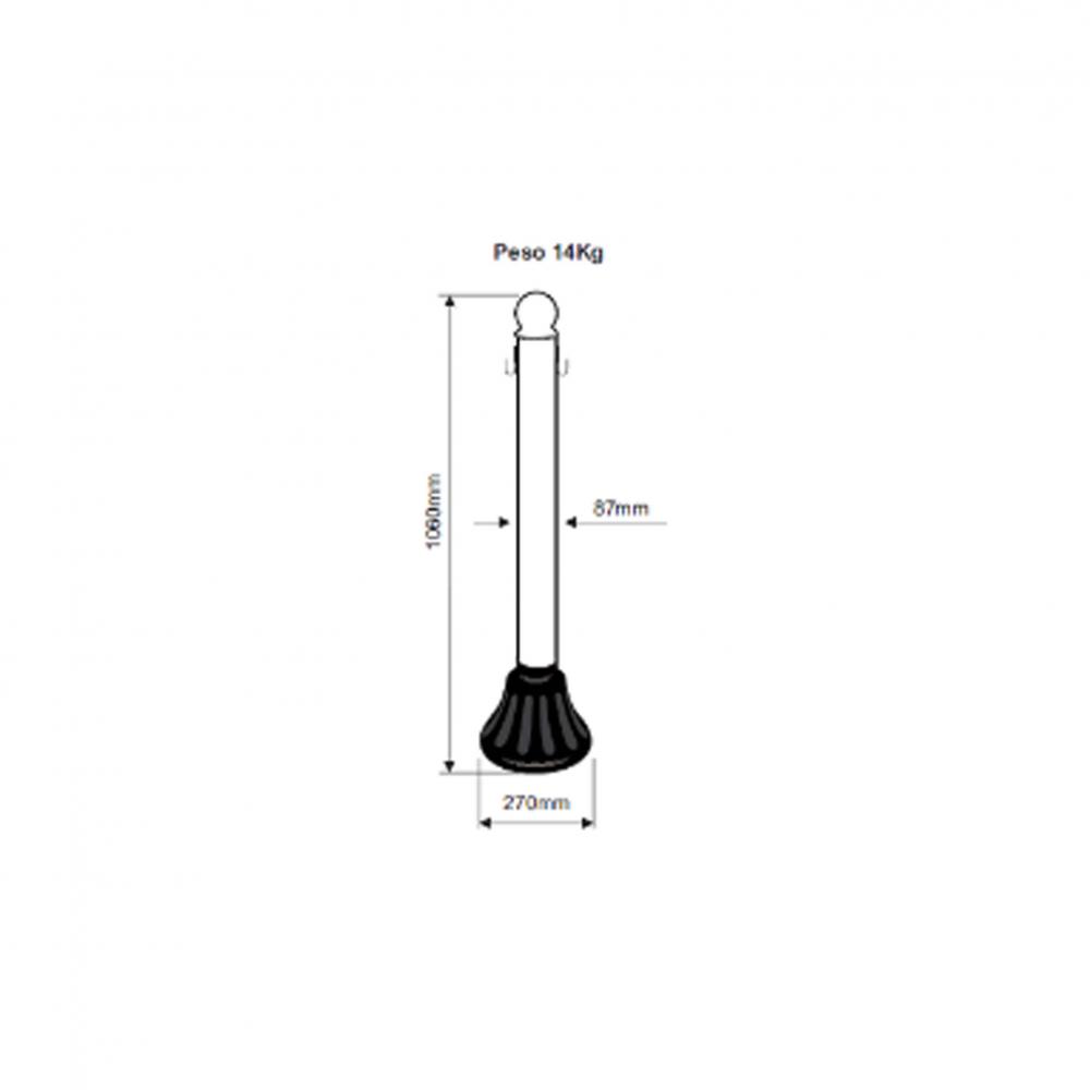 Pedestal em plástico 14kgs