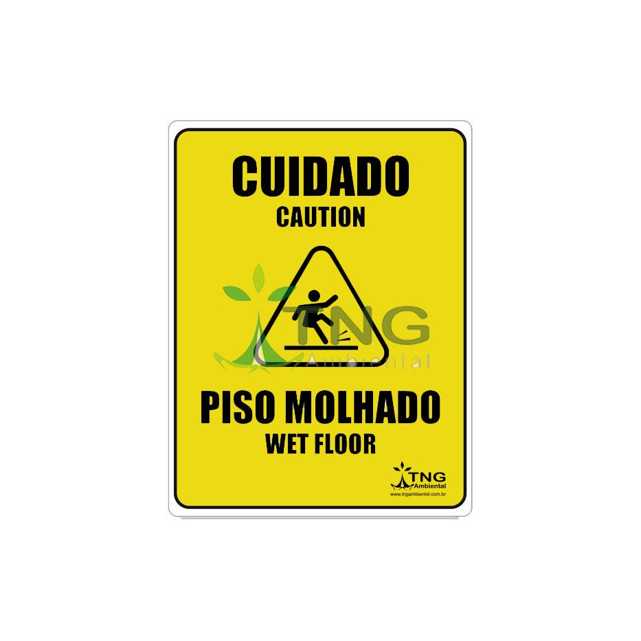 Adesivo Placa Piso Molhado