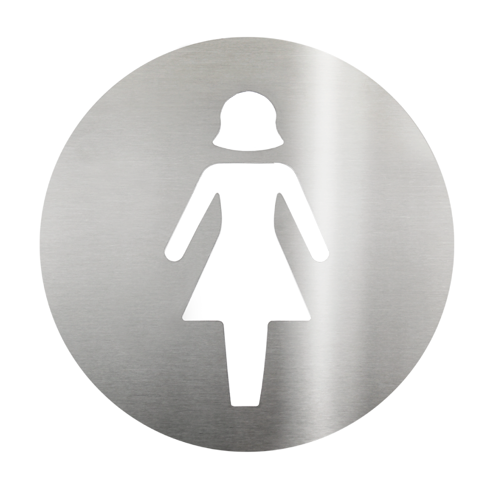 Placa em aço inox escovado - Feminino