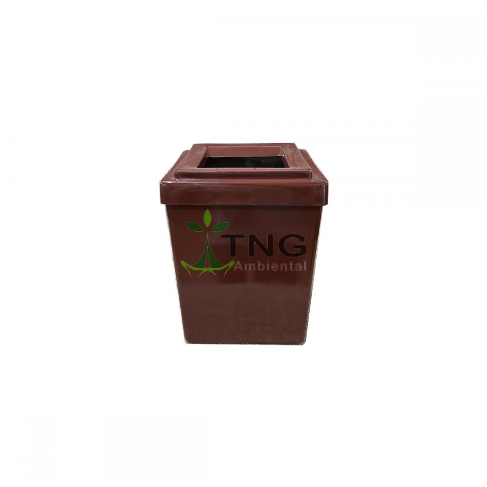 Lixeira 27 litros em fiberglass com aro Lixeira 27 litros em fiberglass com aro
